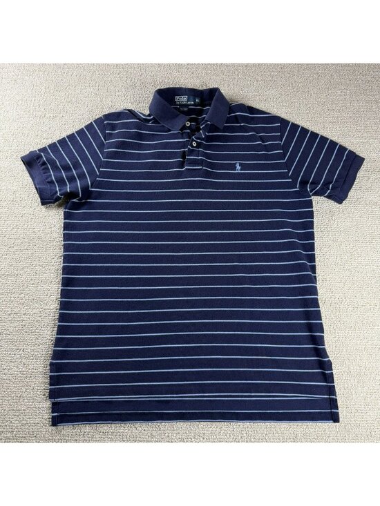 Polo Ralph Lauren Other - Vintage Polo Ralph Lauren Striped Polo Shirt Blue Men’s Size XL
